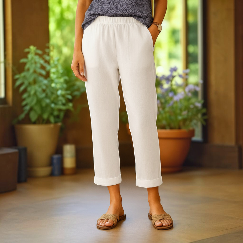 Womens Wide Leg Trousers with Pockets
