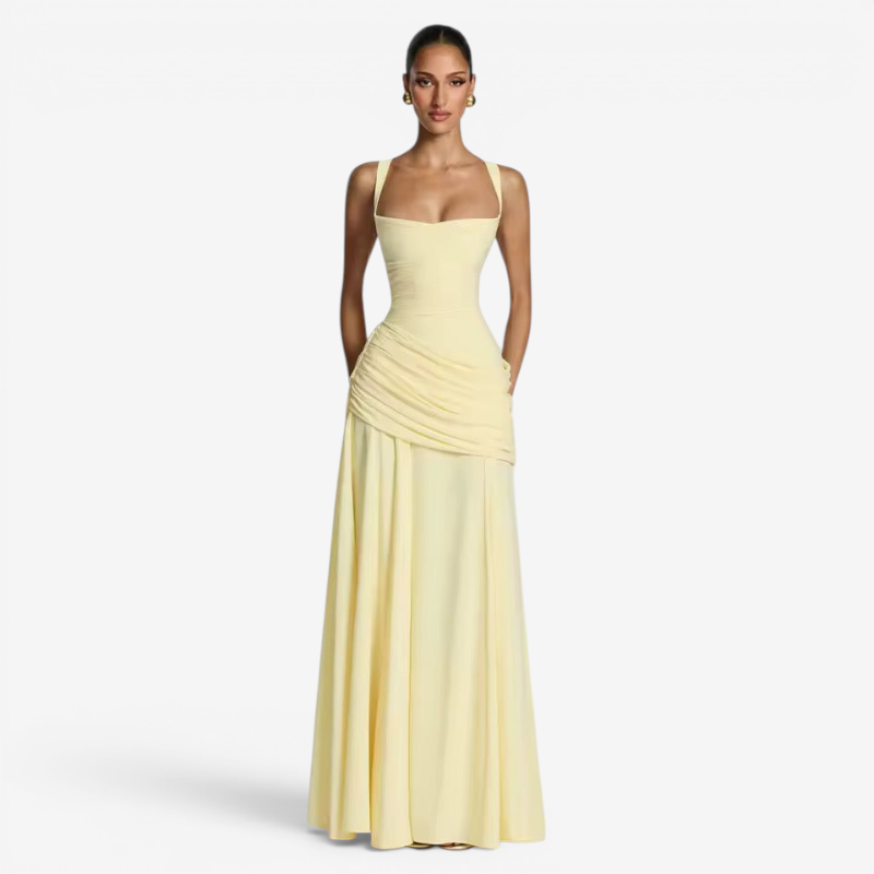 Elegant Women's Spaghetti Strap Bodycon Maxi Dress