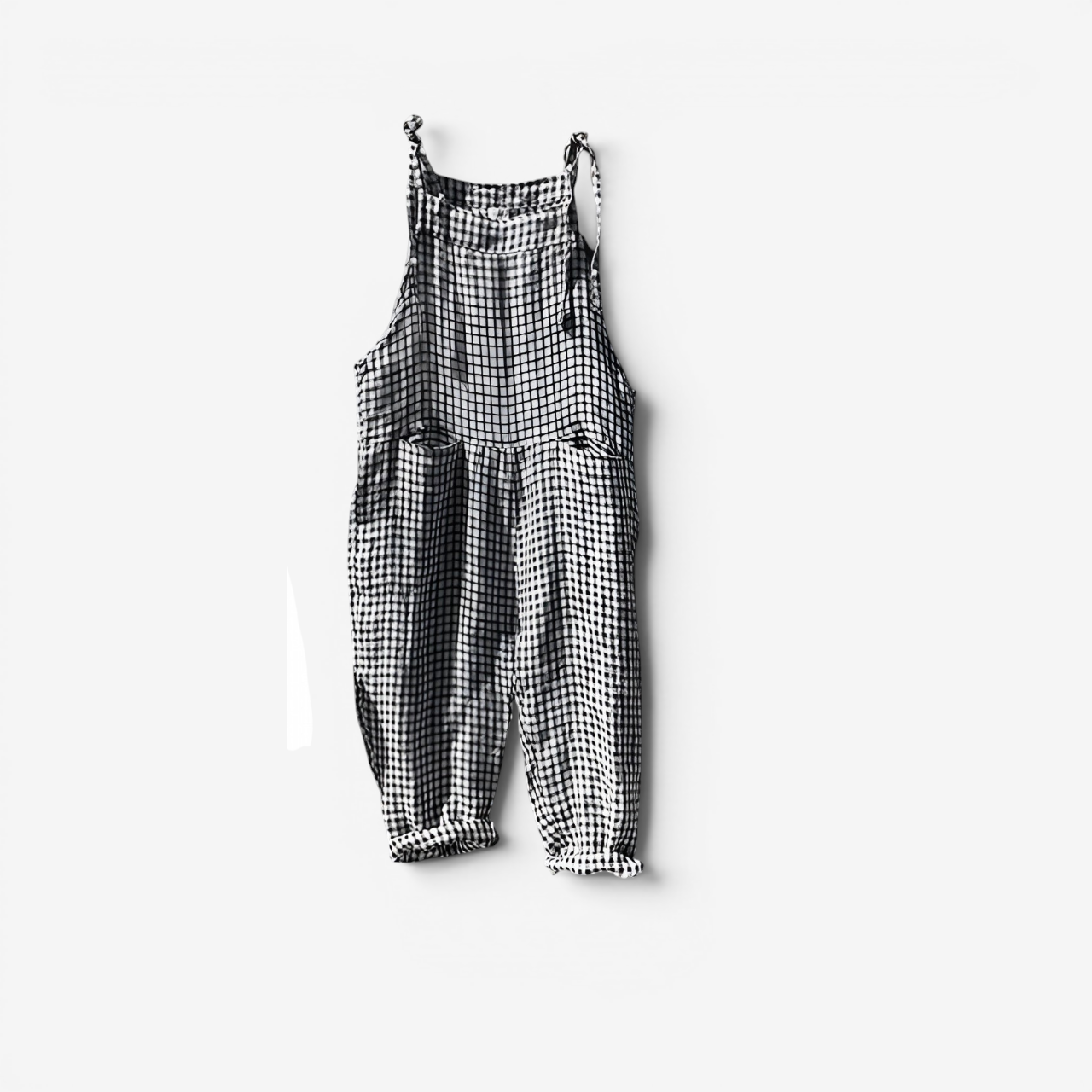 Womens Striped Bib Overalls with Pockets
