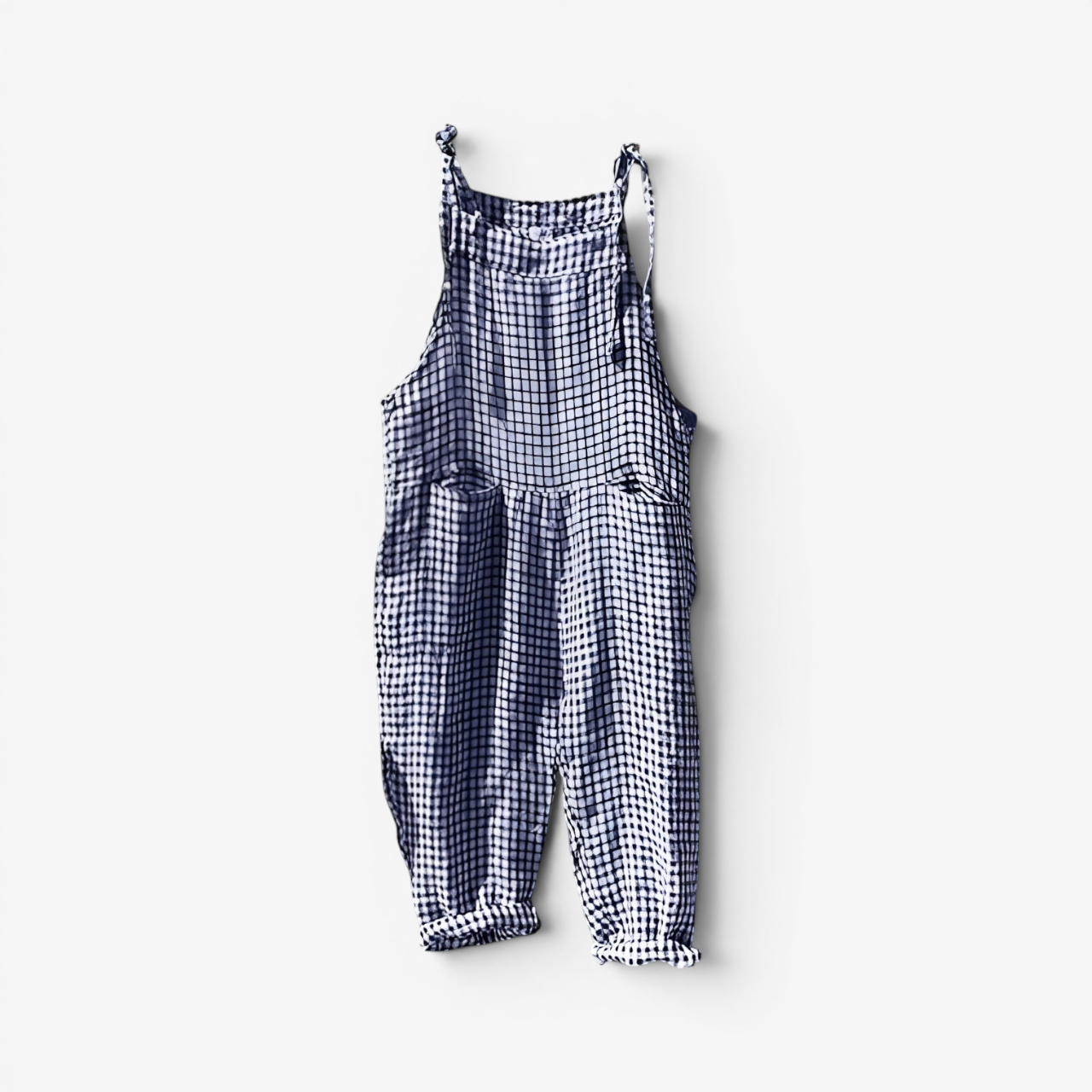 Womens Striped Bib Overalls with Pockets