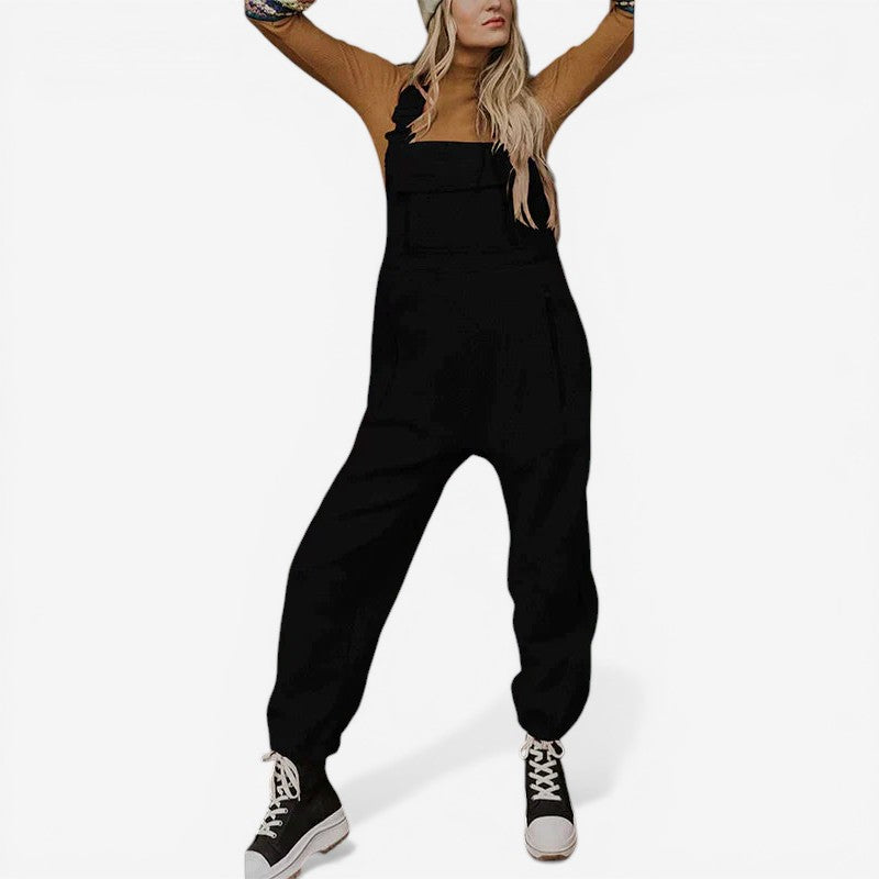Women’s Fleece Jumpsuit with Adjustable Straps