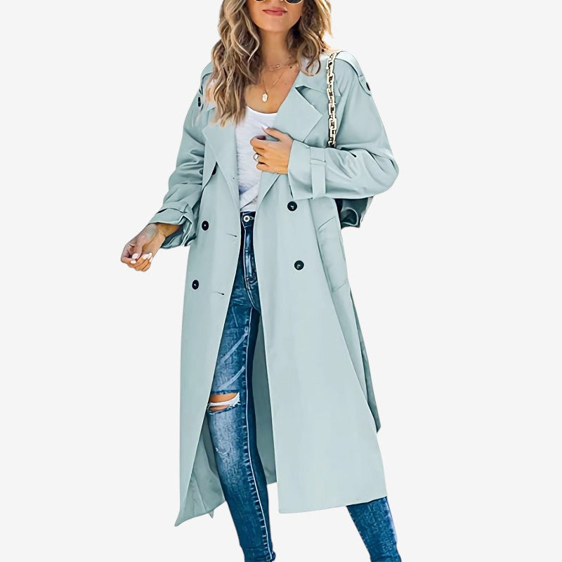 Classic Lapel Collar Trench Coat