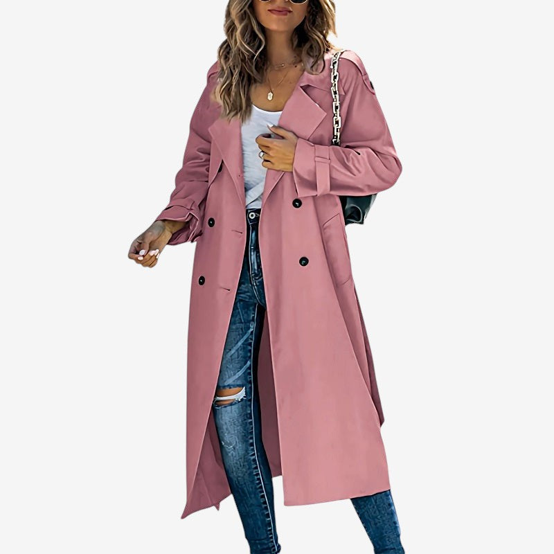 Classic Lapel Collar Trench Coat