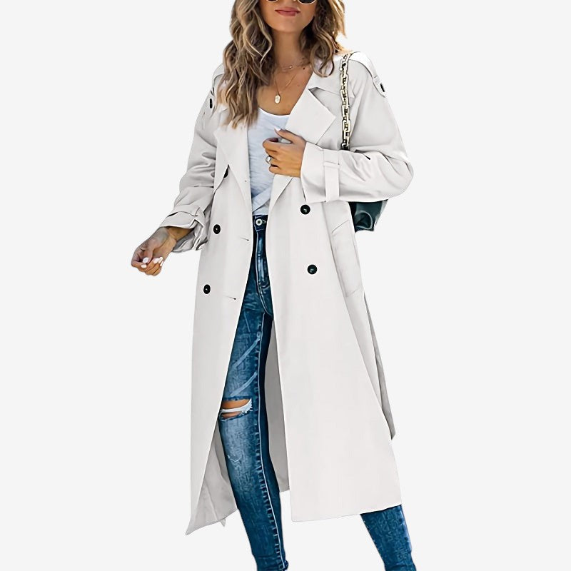 Classic Lapel Collar Trench Coat