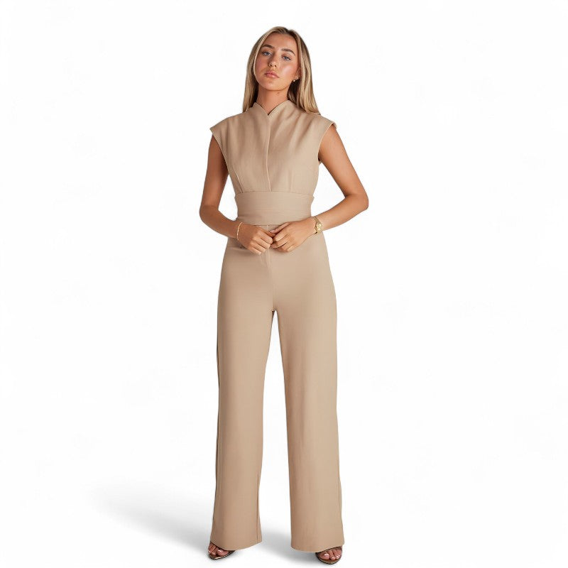 Emma – Elegante Mouwloze Jumpsuit met Hoge Taille Riemontwerp Velani