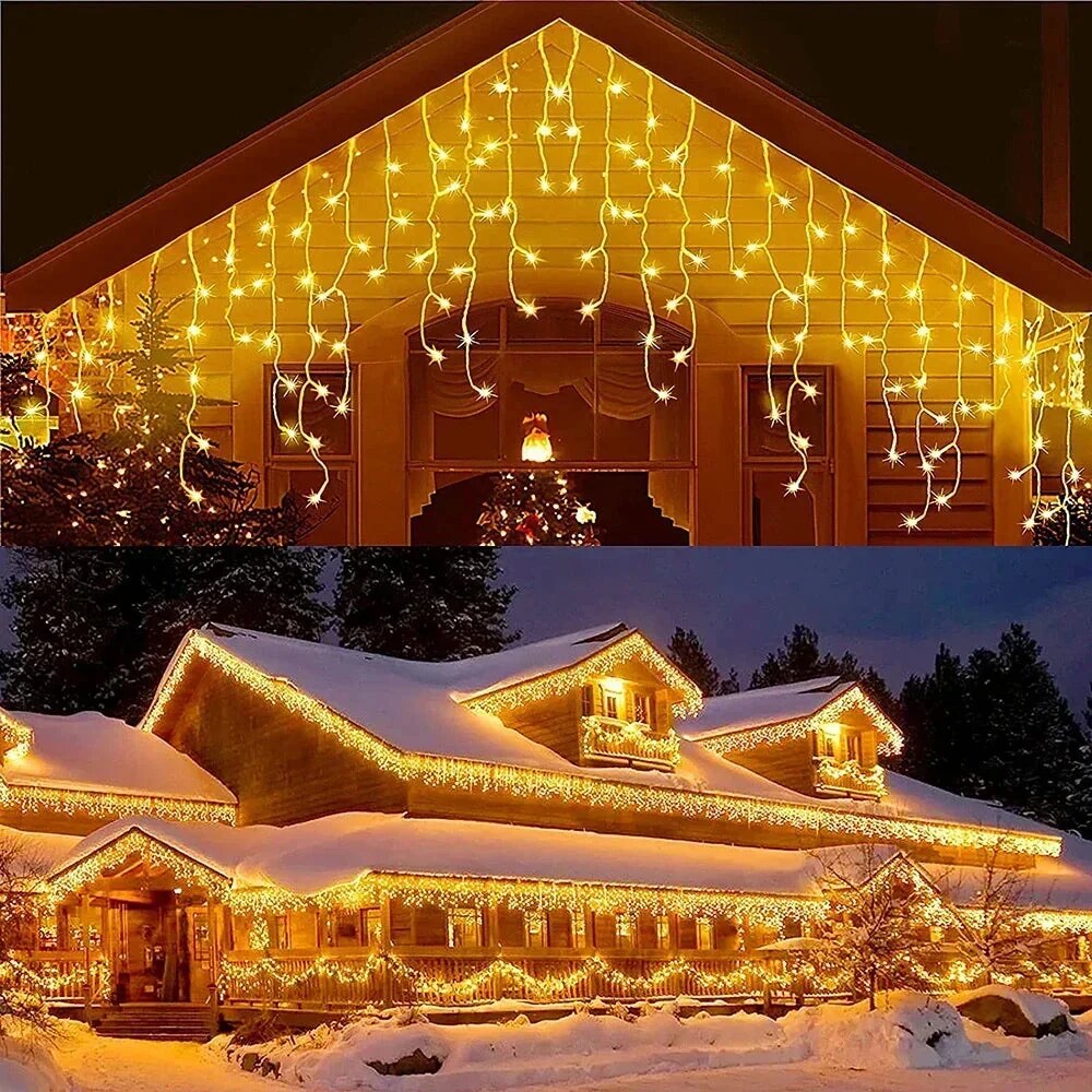 CurtainGlow - Connectable LED Curtain Lights with 8 Lighting Modes
