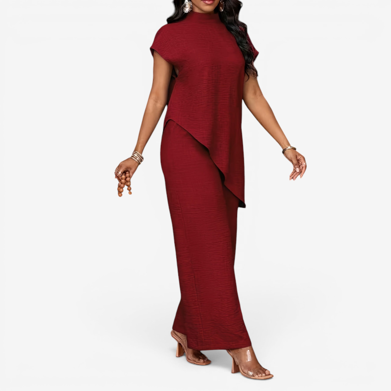 Stylish Women's Round Neck Two-Piece Set