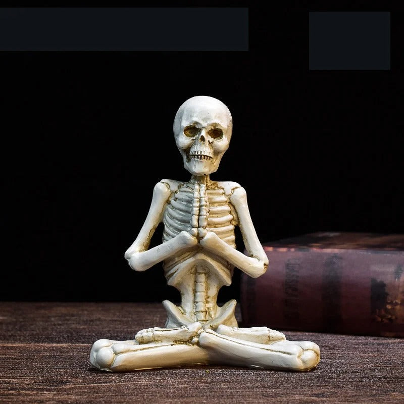 Spooky Resin Skeleton Figurine for Halloween