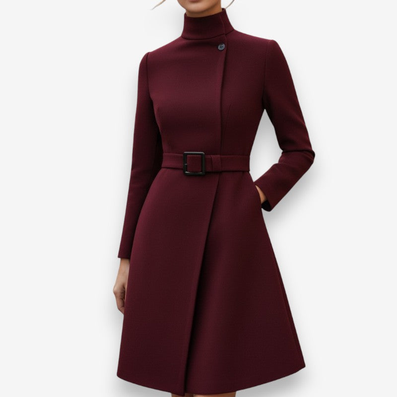 Noah – Long Sleeve Jacket with Round Neck and Belt Design
