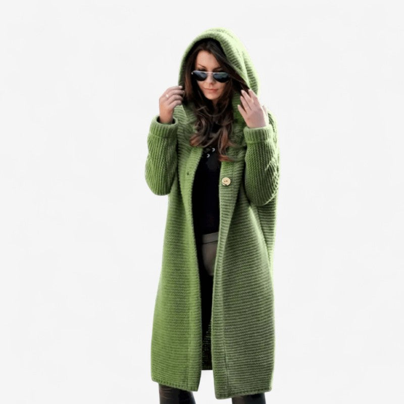 Evelyn – Gebreide Jas met Lange Mouwen en Capuchon Velani