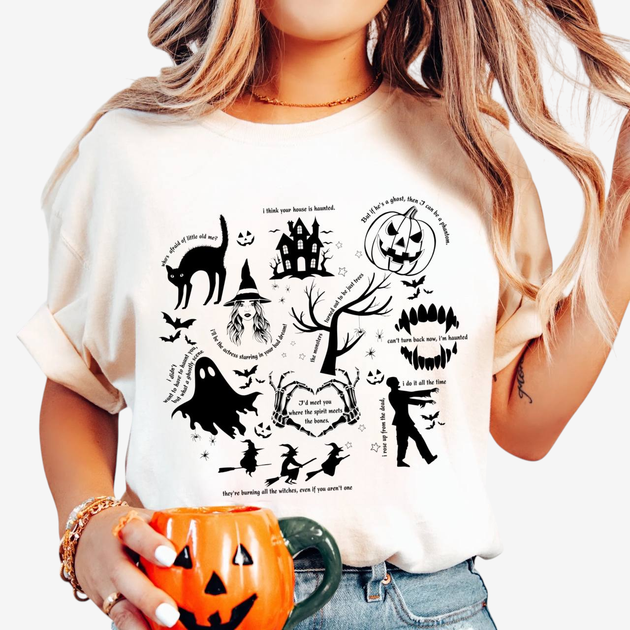 Bella - Spooky Graphic T-Shirt for Halloween