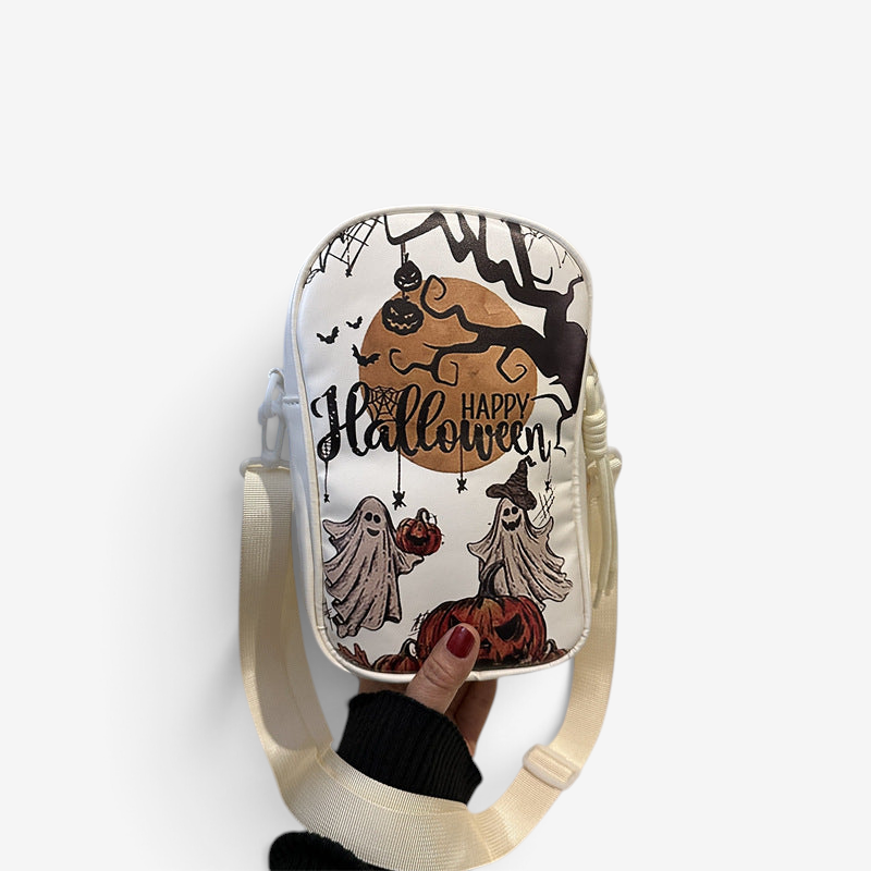 Chic Halloween Pumpkin Shoulder Bag with Compact Design