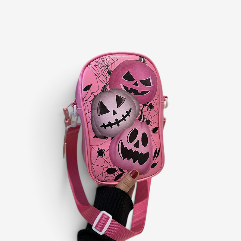 Chic Halloween Pumpkin Shoulder Bag with Compact Design