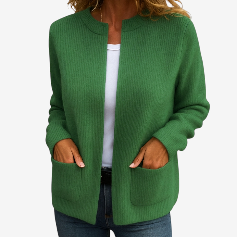 Kavira – Women's Knit Cardigan with Zipper Closure