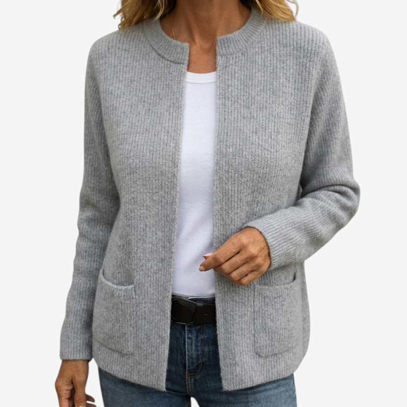 Kavira – Women's Knit Cardigan with Zipper Closure