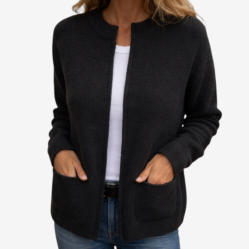 Kavira – Women's Knit Cardigan with Zipper Closure