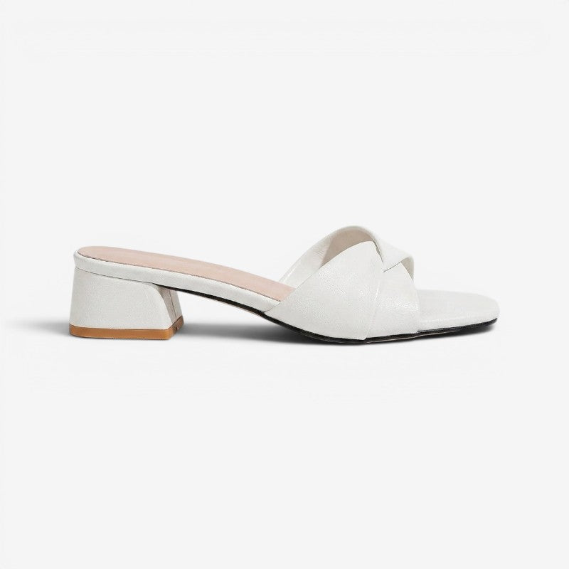 Women's Open Toe Square Heel Sandals with Polished Design