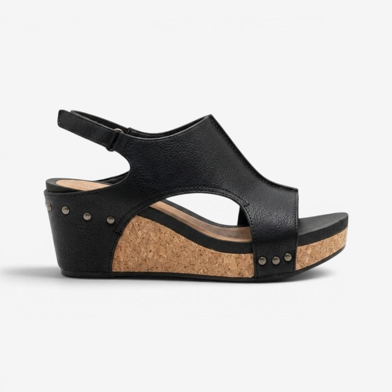 Women's Wedge Sandals with Adjustable Strap