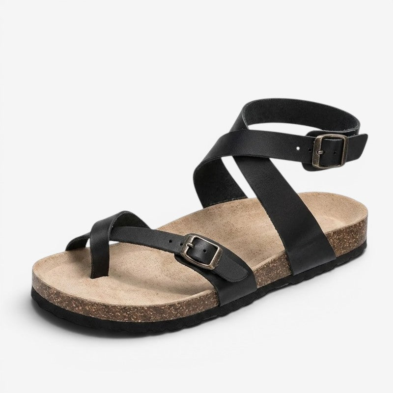 Women's Flat Sandals with Adjustable Straps