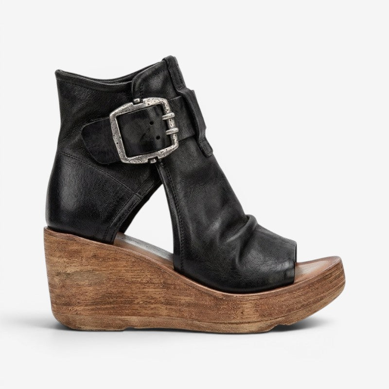 Women's Chunky Heel Sandals with Adjustable Buckle Straps