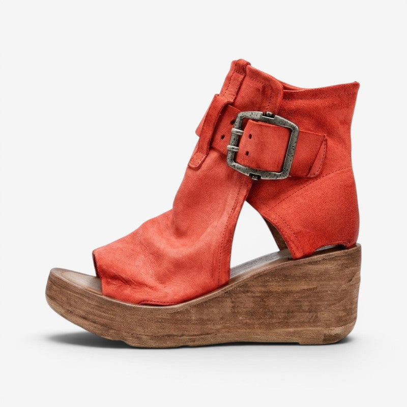Women's Chunky Heel Sandals with Adjustable Buckle Straps