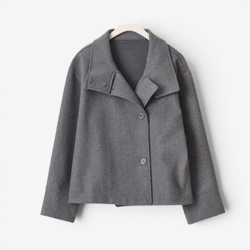 Women's Stylish Stand Collar Button-Up Coat