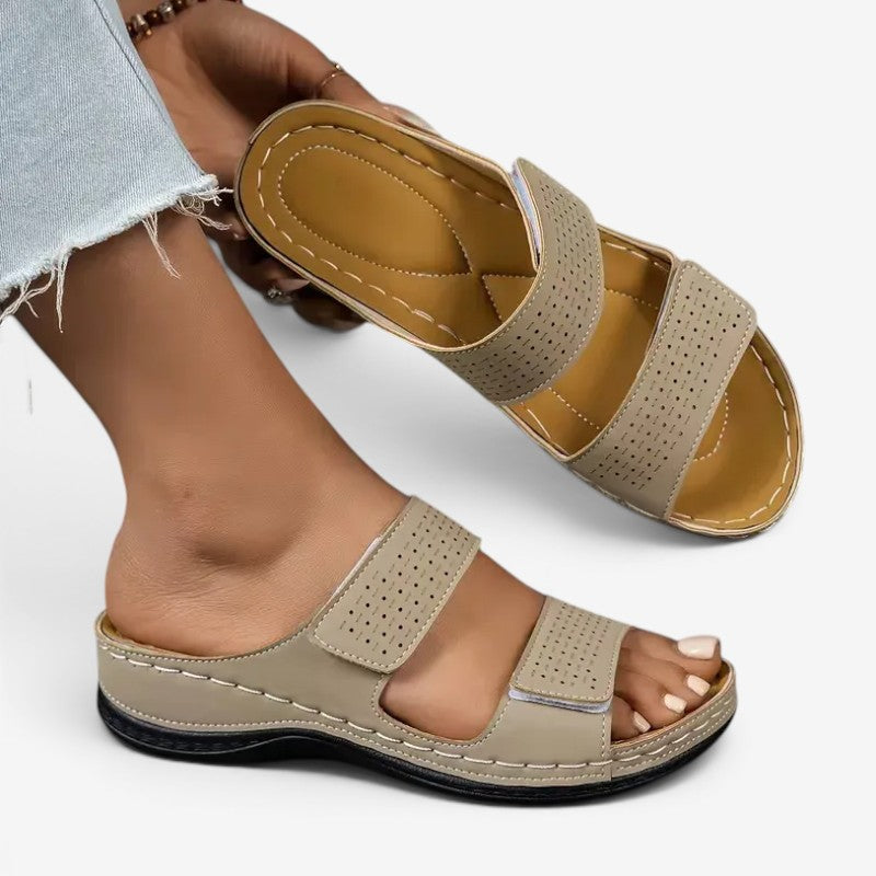 Women’s Double-Strap Slip-On Sandals