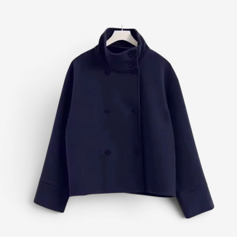 Women's Stylish Stand Collar Button-Up Coat