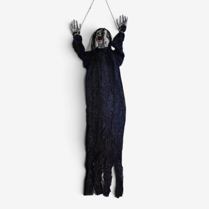 Hanging Ghost Decoration with Long Hair