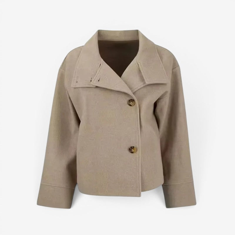 Women's Stylish Stand Collar Button-Up Coat