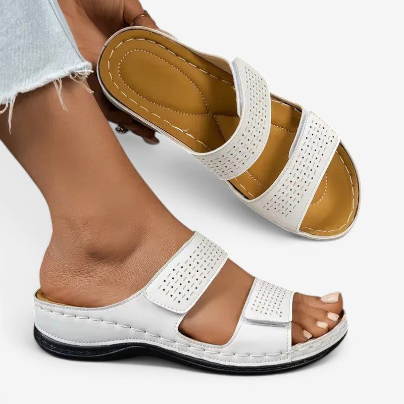 Women’s Double-Strap Slip-On Sandals