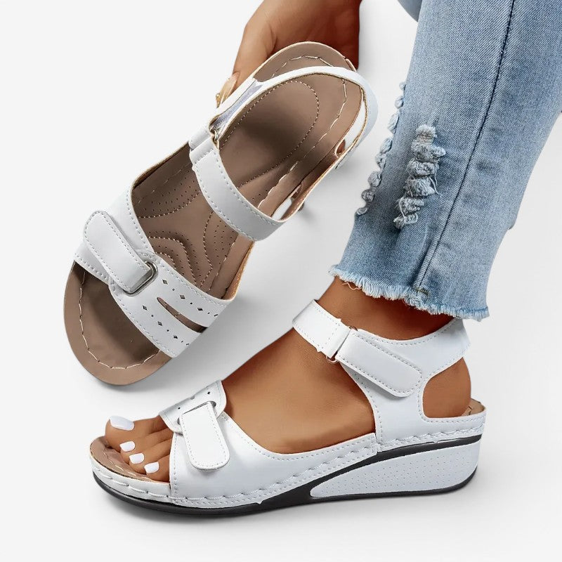 Ladies Wedge Sandals with Velcro Strap