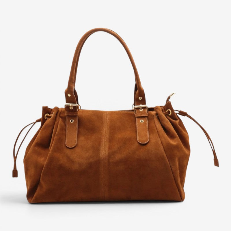 Structured Handbag with Adjustable Buckle Strap