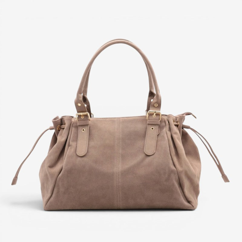 Structured Handbag with Adjustable Buckle Strap