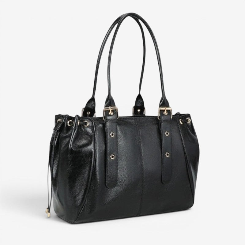 Women's Shoulder Bag with Multi-Compartment and Adjustable Strap