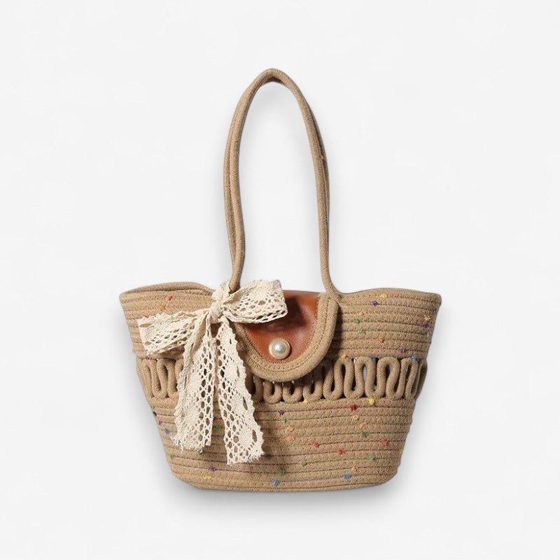 Esmee – Handtas met Grote Inhoud en Decoratieve Strik Velani