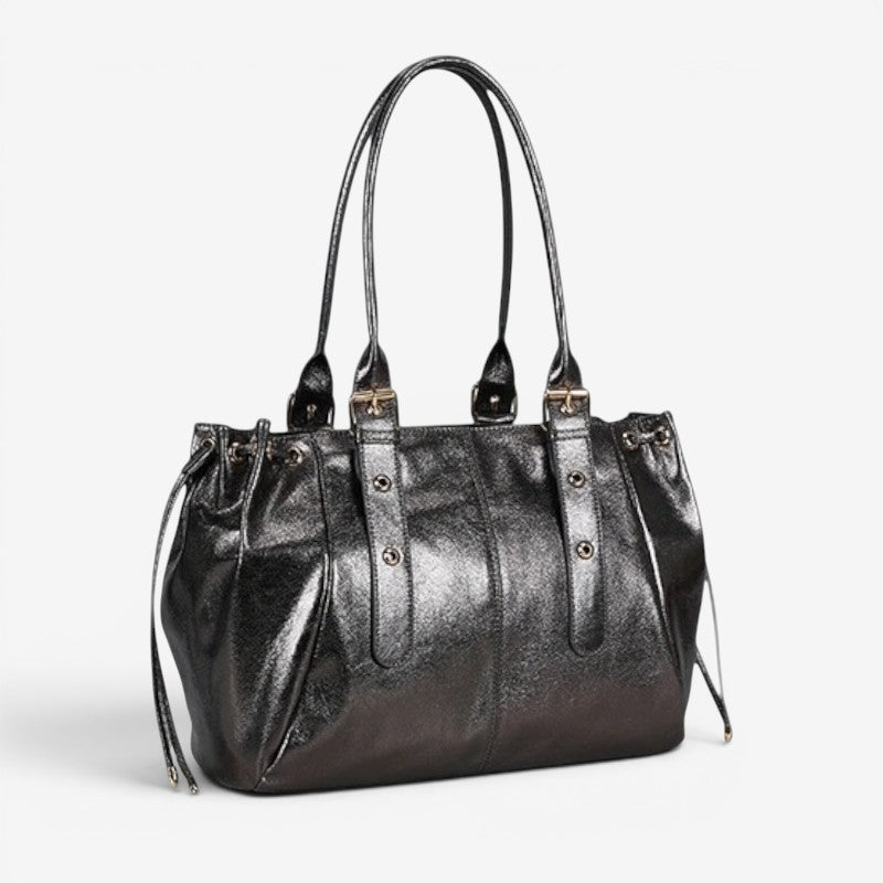 Women's Shoulder Bag with Multi-Compartment and Adjustable Strap