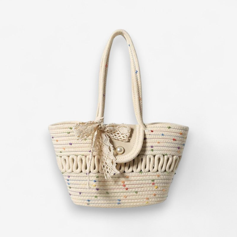 Esmee – Handtas met Grote Inhoud en Decoratieve Strik Velani