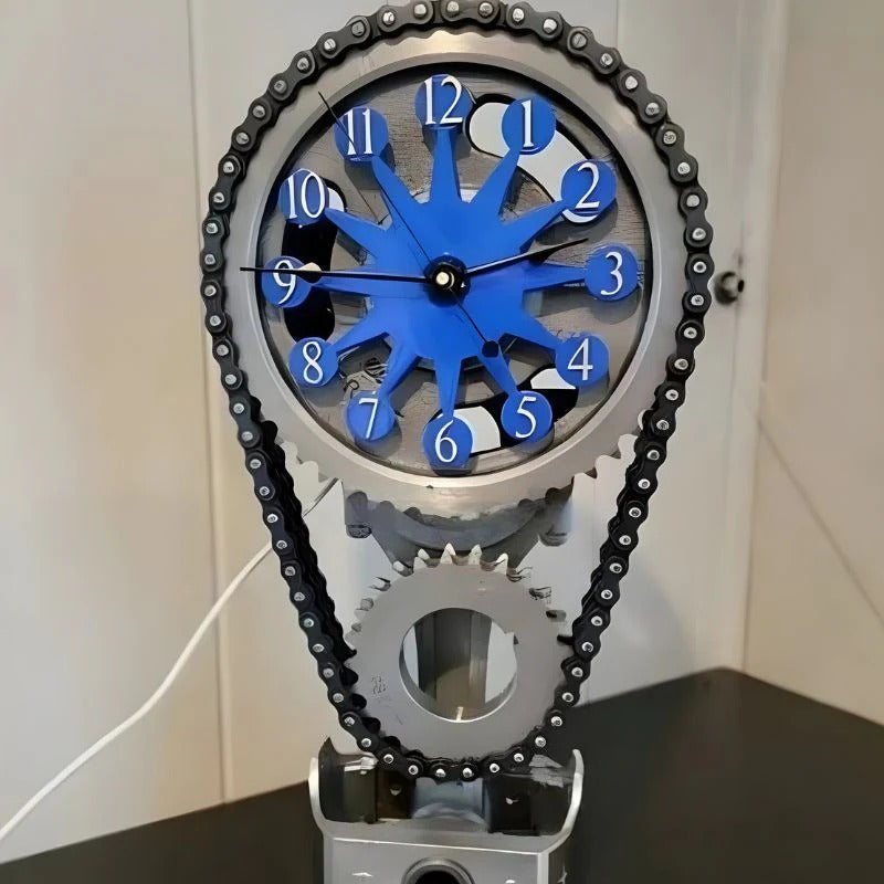 GearTime – Tafelklok met tandwiel- en kettingontwerp Velani