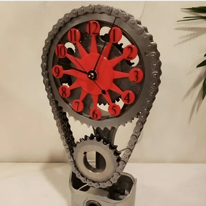 GearTime – Tafelklok met tandwiel- en kettingontwerp Velani