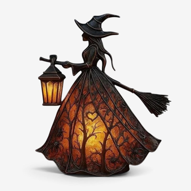 Halloween Witch Lamp with LED Lighting