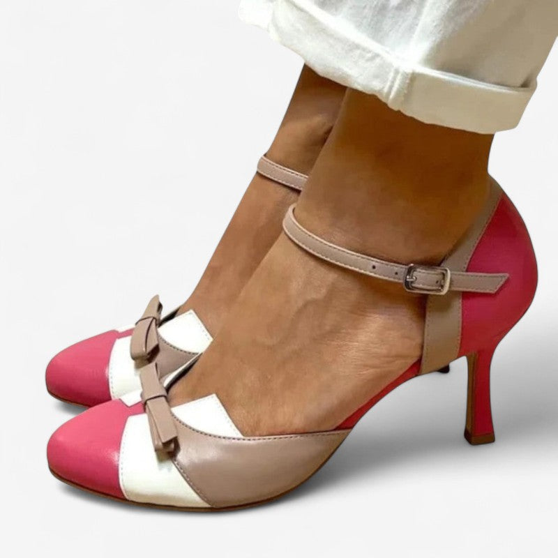 Isabella - Round Toe Heels With Adjustable Strap