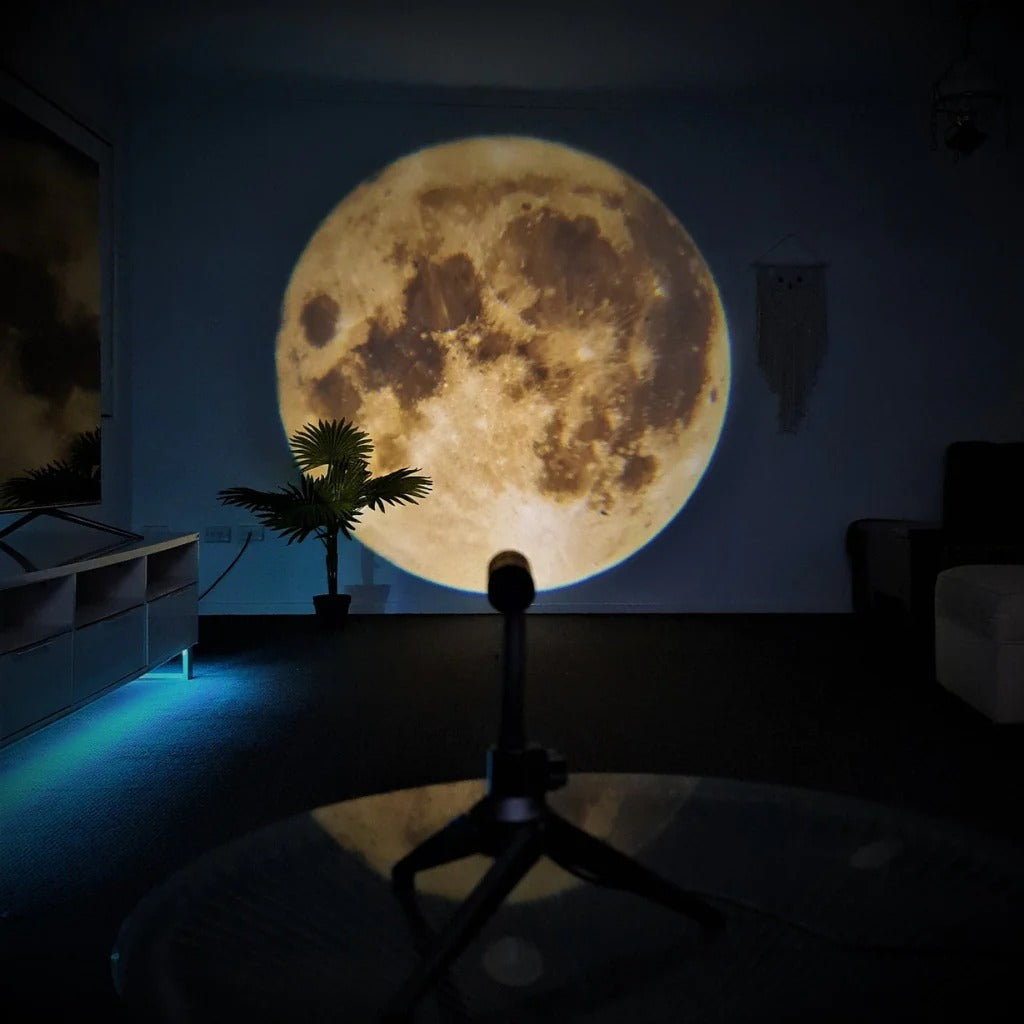 LunaOrbit – Moon & Earth Projector Lamp with Rotation and Flexible Neck