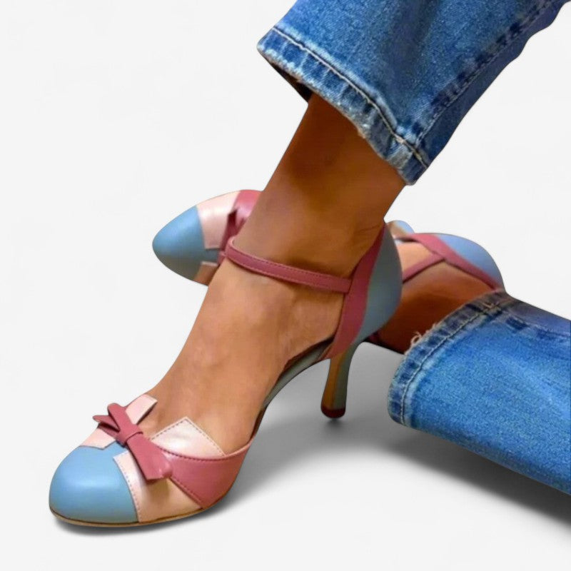 Isabella - Round Toe Heels With Adjustable Strap