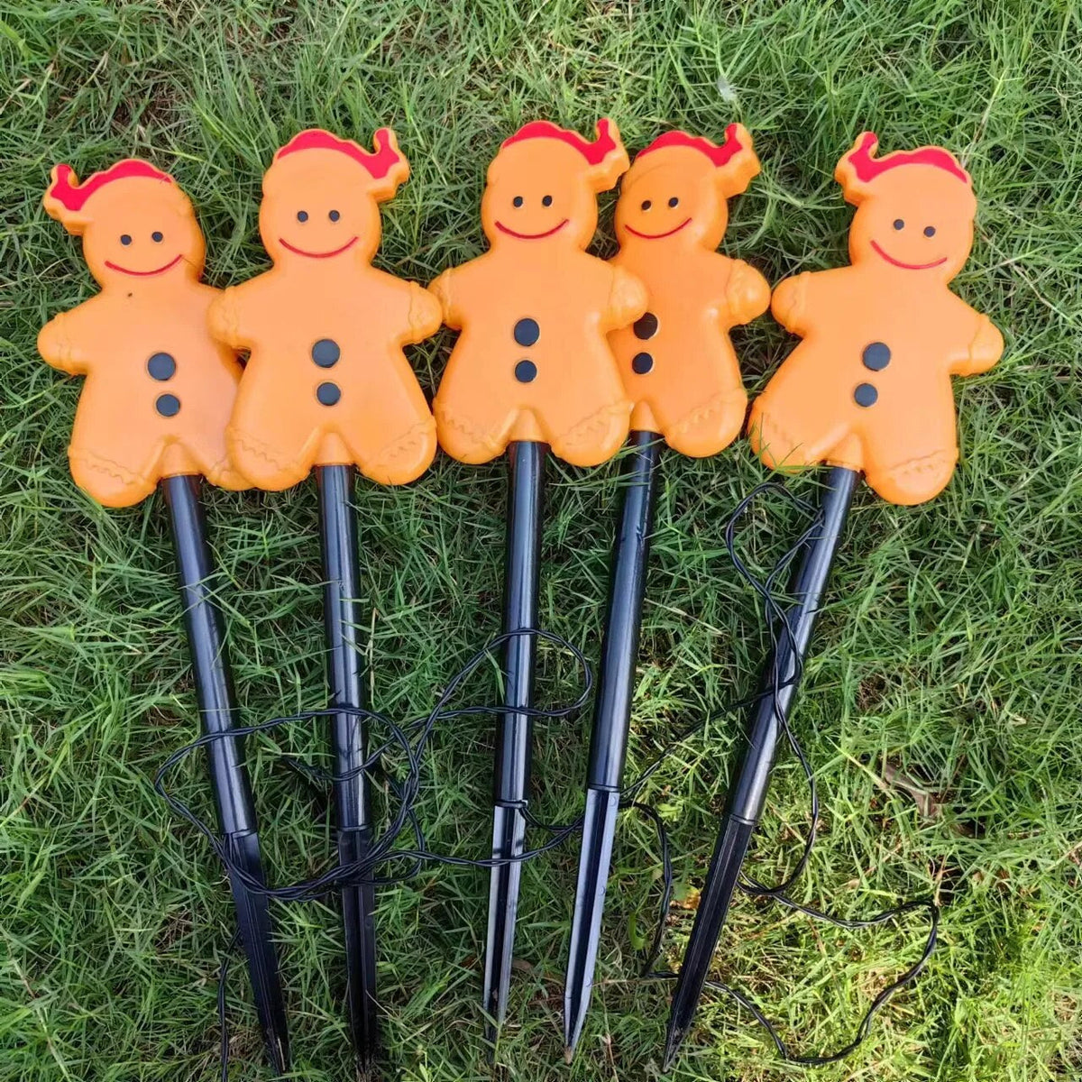 MerryGinger - Led Garden Stake Lights With Gingerbread Design