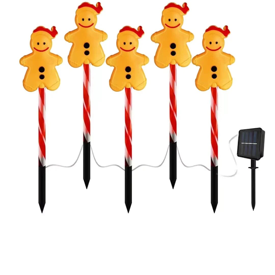 MerryGinger - Led Garden Stake Lights With Gingerbread Design