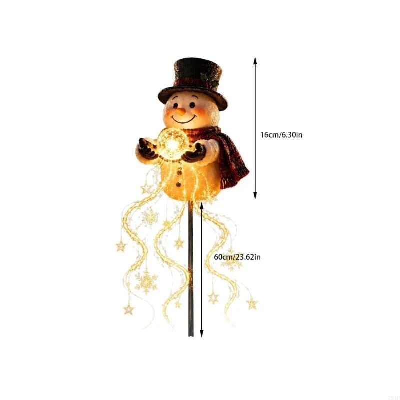 FrostyNoel - Solar Snowman Garden Light With Led Illumination