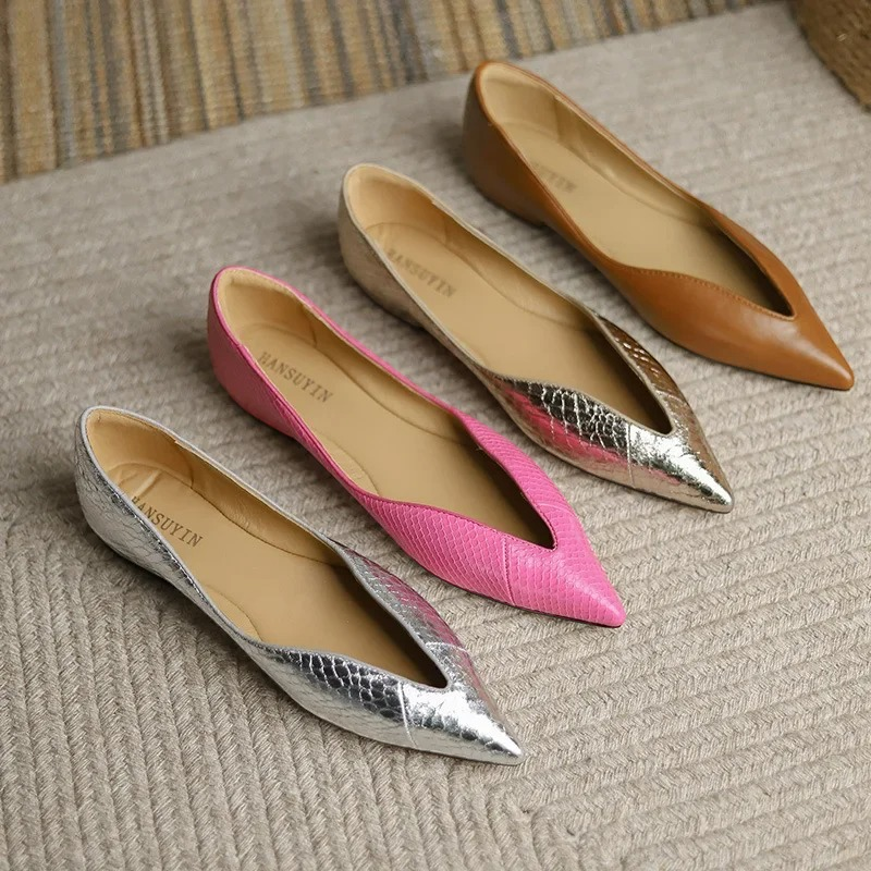 Womens Pointed Toe Slip-On Slippers