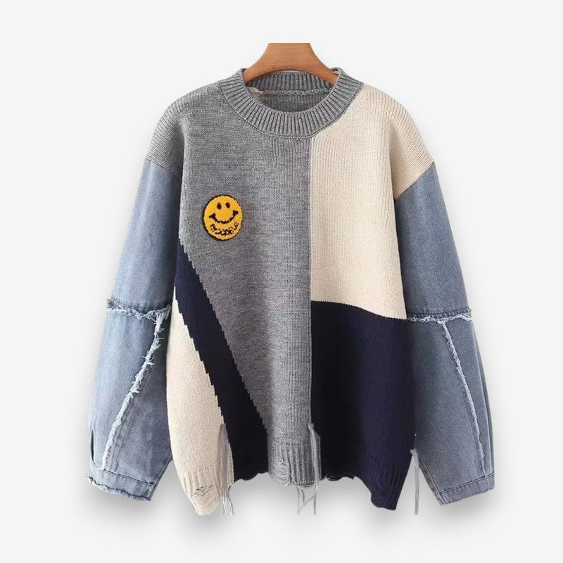 Clara – Long Sleeve Sweater With Ribbed Hem Design