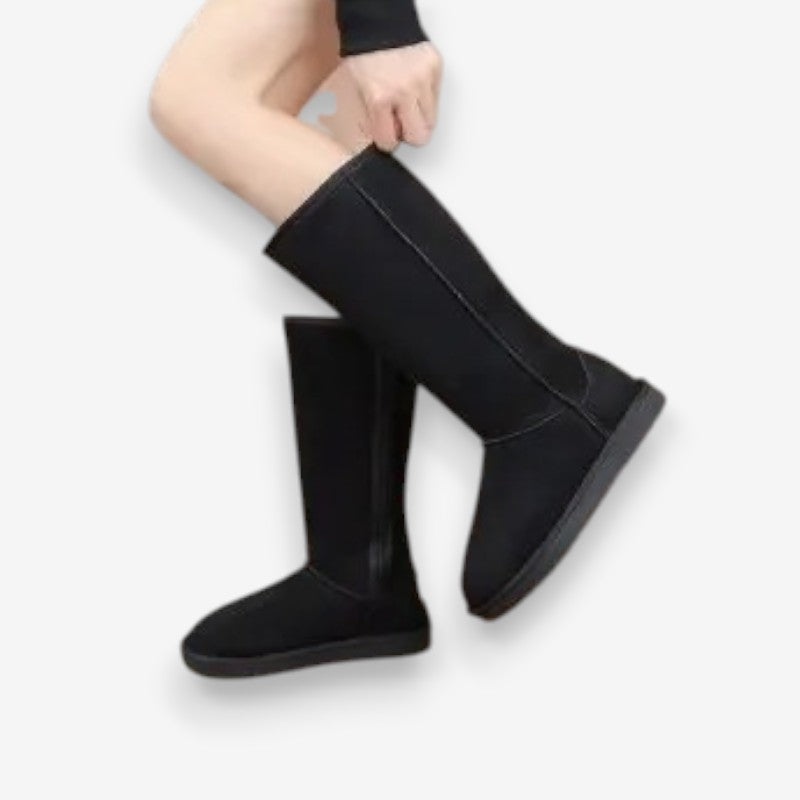 Mia – Round Toe Boots with Anti Slip Grip and Zipper Closure